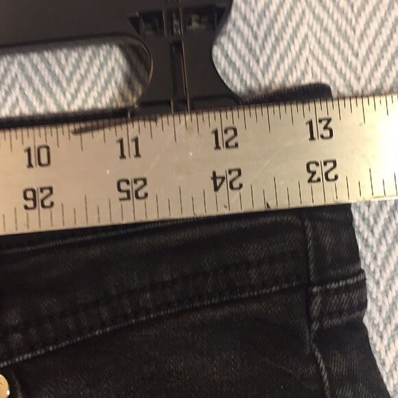ONLY BRAND, Skinny jeans, Size Small Waist 13 1/3” waist. Black denim USED - Picture 10 of 16